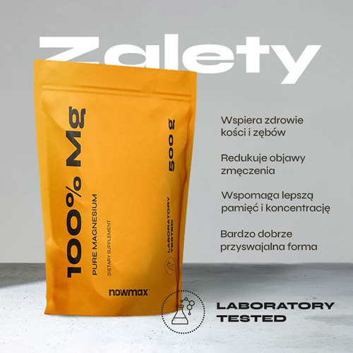nowmax® Cytrynian Magnezu w Proszku 500 g