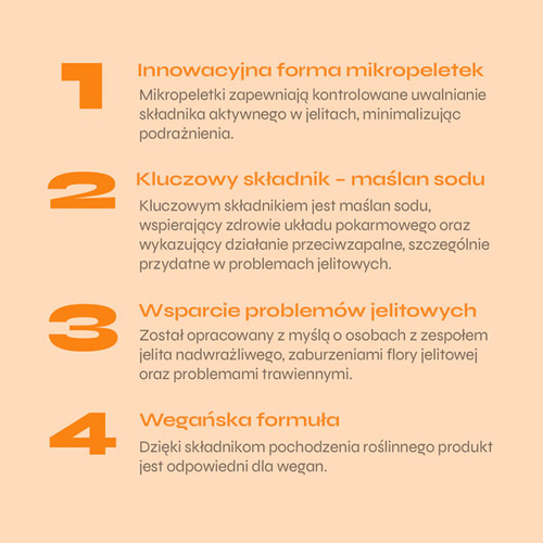 nowmax® Maślan Sodu SR 300mg 80% kwas masłowy 60 kaps